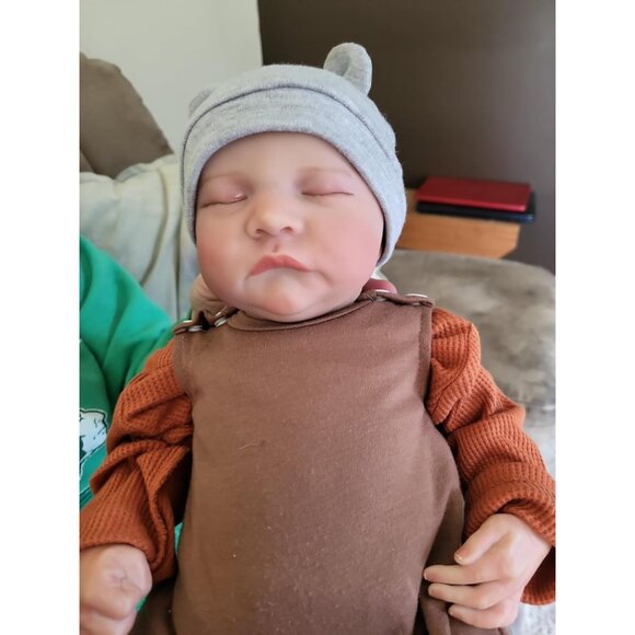 🆕18nch Soft Cloth Body Newborn Baby Doll Poseable Limbs Closed Eyes Doll Boy - Picture 2 of 10